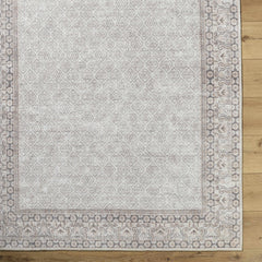 Rainier Cottage Border Beige Washable Rug | Our PNW Home X Livabliss - Ornate Home