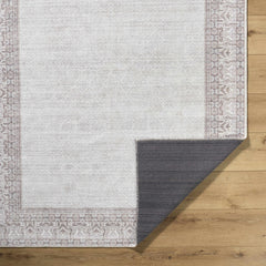 Rainier Cottage Border Brown Washable Rug | Our PNW Home X Livabliss - Ornate Home