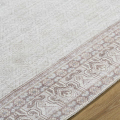 Rainier Cottage Border Brown Washable Rug | Our PNW Home X Livabliss - Ornate Home