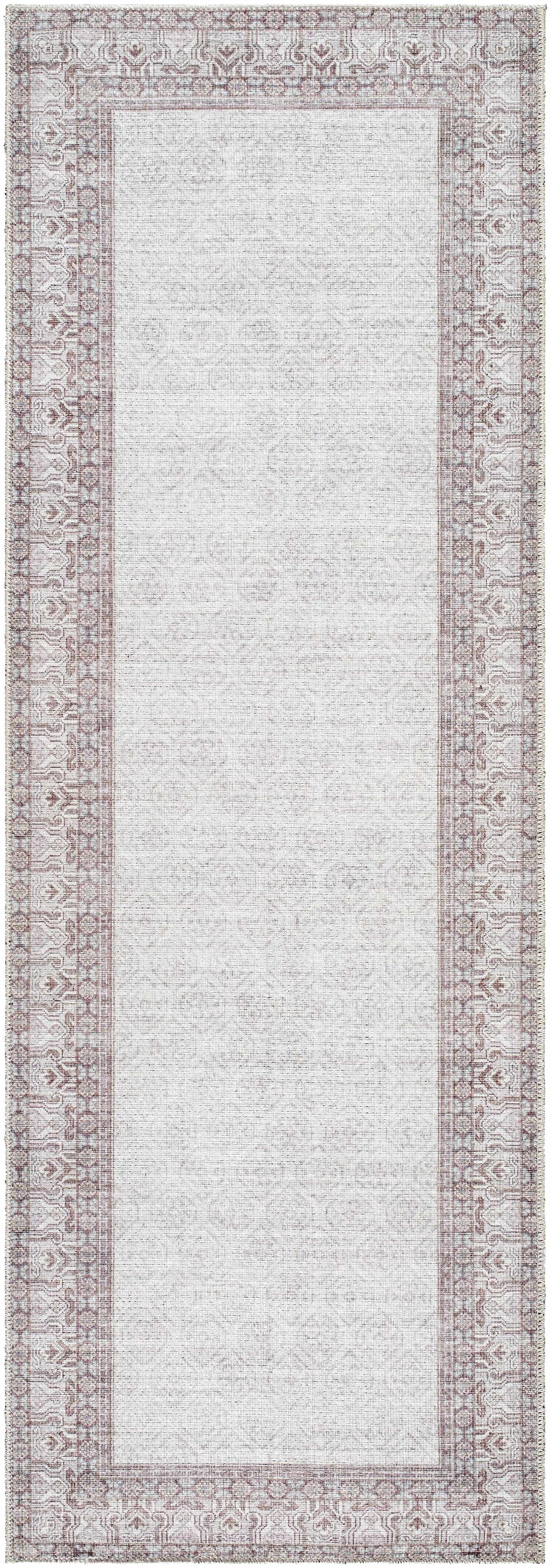 Rainier Cottage Border Brown Washable Rug | Our PNW Home X Livabliss - Ornate Home