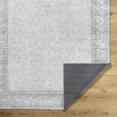 Rainier Cottage Border Gray Washable Rug | Our PNW Home X Livabliss - Ornate Home