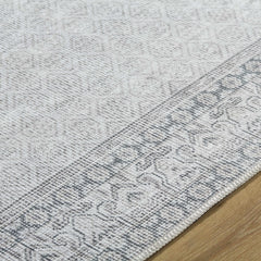 Rainier Cottage Border Gray Washable Rug | Our PNW Home X Livabliss - Ornate Home