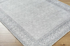 Rainier Cottage Border Gray Washable Rug | Our PNW Home X Livabliss - Ornate Home