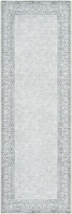 Rainier Cottage Border Gray Washable Rug | Our PNW Home X Livabliss - Ornate Home