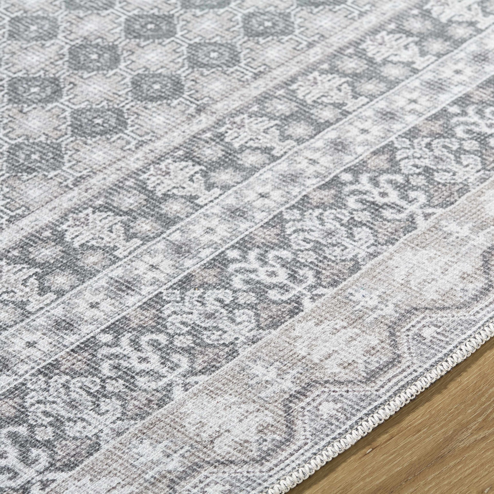 Rainier Gray Washable Rug | Our PNW Home X Livabliss - Ornate Home