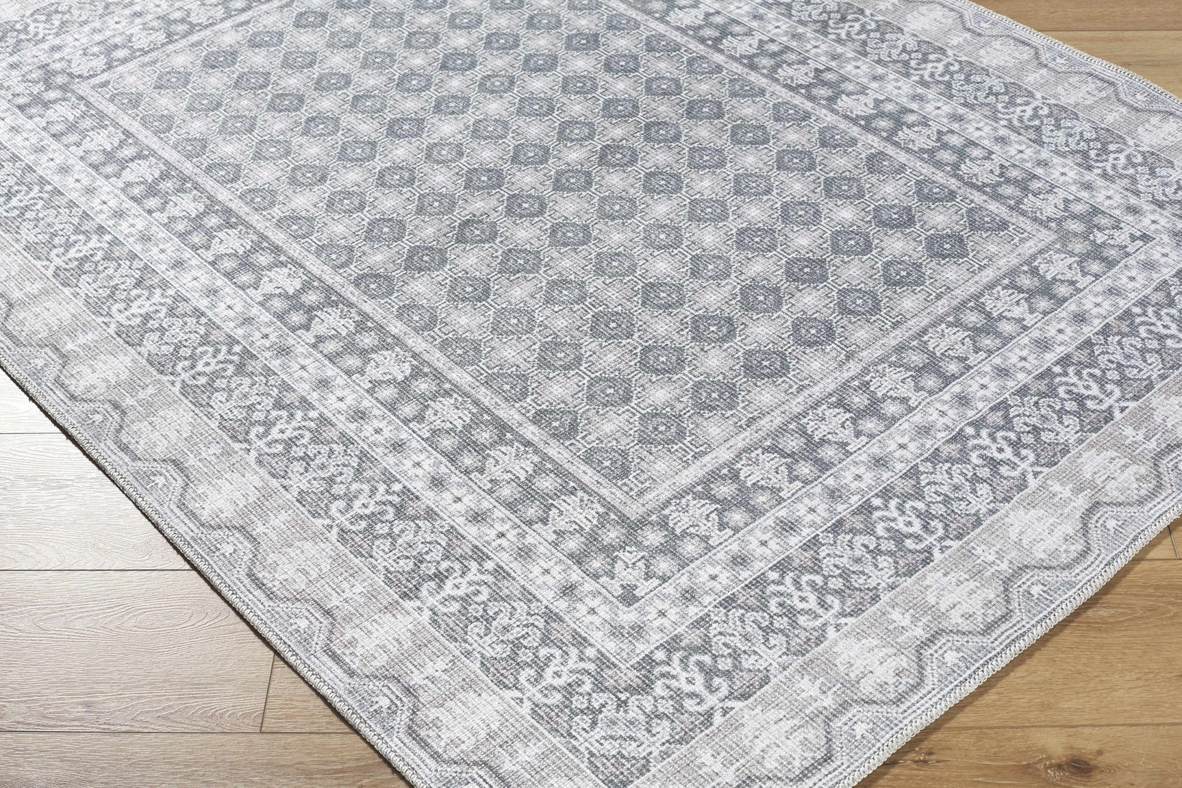 Rainier Gray Washable Rug | Our PNW Home X Livabliss - Ornate Home