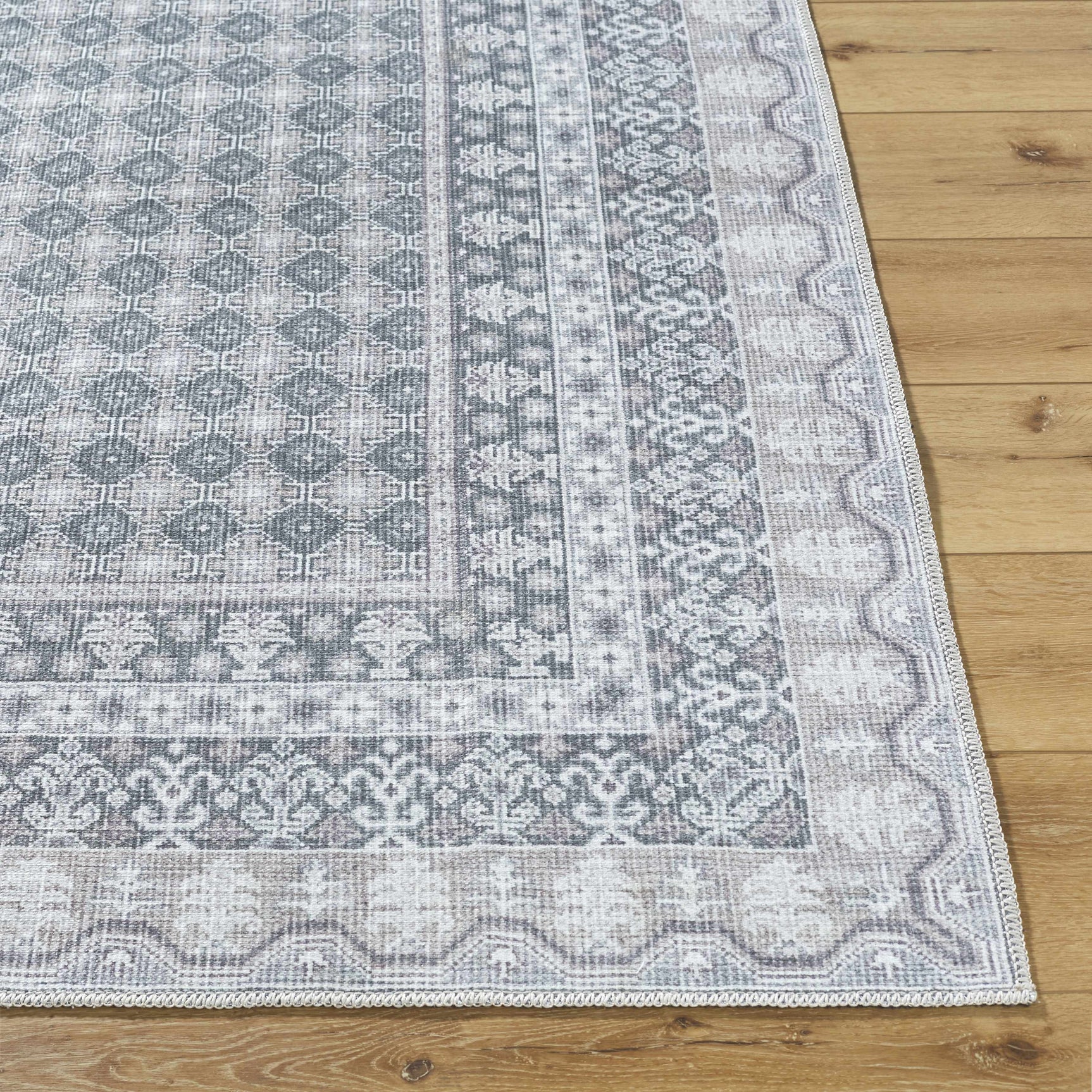 Rainier Gray Washable Rug | Our PNW Home X Livabliss - Ornate Home