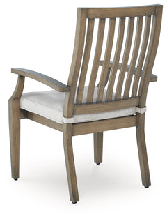 Rainier Ranch Brown/Beige Outdoor Arm Chair with Cushion (Set of 2) - Ornate Home