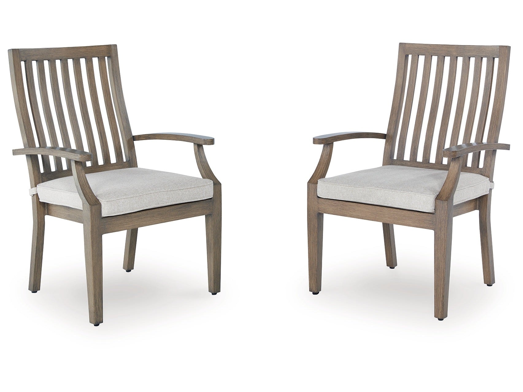 Rainier Ranch Brown/Beige Outdoor Arm Chair with Cushion (Set of 2) - Ornate Home