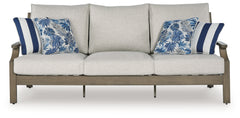 Rainier Ranch Brown/Beige Outdoor Sofa with Cushion - Ornate Home