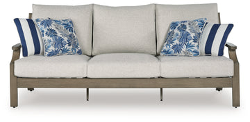 Rainier Ranch Brown/Beige Outdoor Sofa with Cushion - Ornate Home