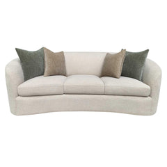 Rainn Camel Transitional Chenille Sloped Arm Sofa