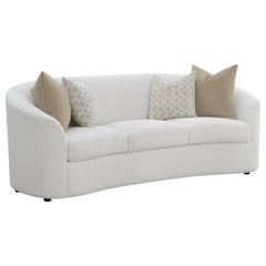 Rainn Latte 2-piece Boucle Upholstered Sloped Arm Sofa Set - Ornate Home