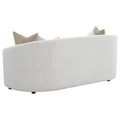 Rainn Latte 2-piece Boucle Upholstered Sloped Arm Sofa Set - Ornate Home