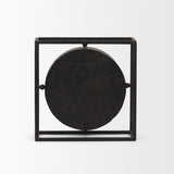 Raisa Black/Gold Metal Table Clock - Ornate Home