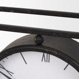 Raisa Black/Gold Metal Table Clock - Ornate Home
