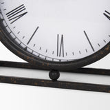 Raisa Black/Gold Metal Table Clock - Ornate Home