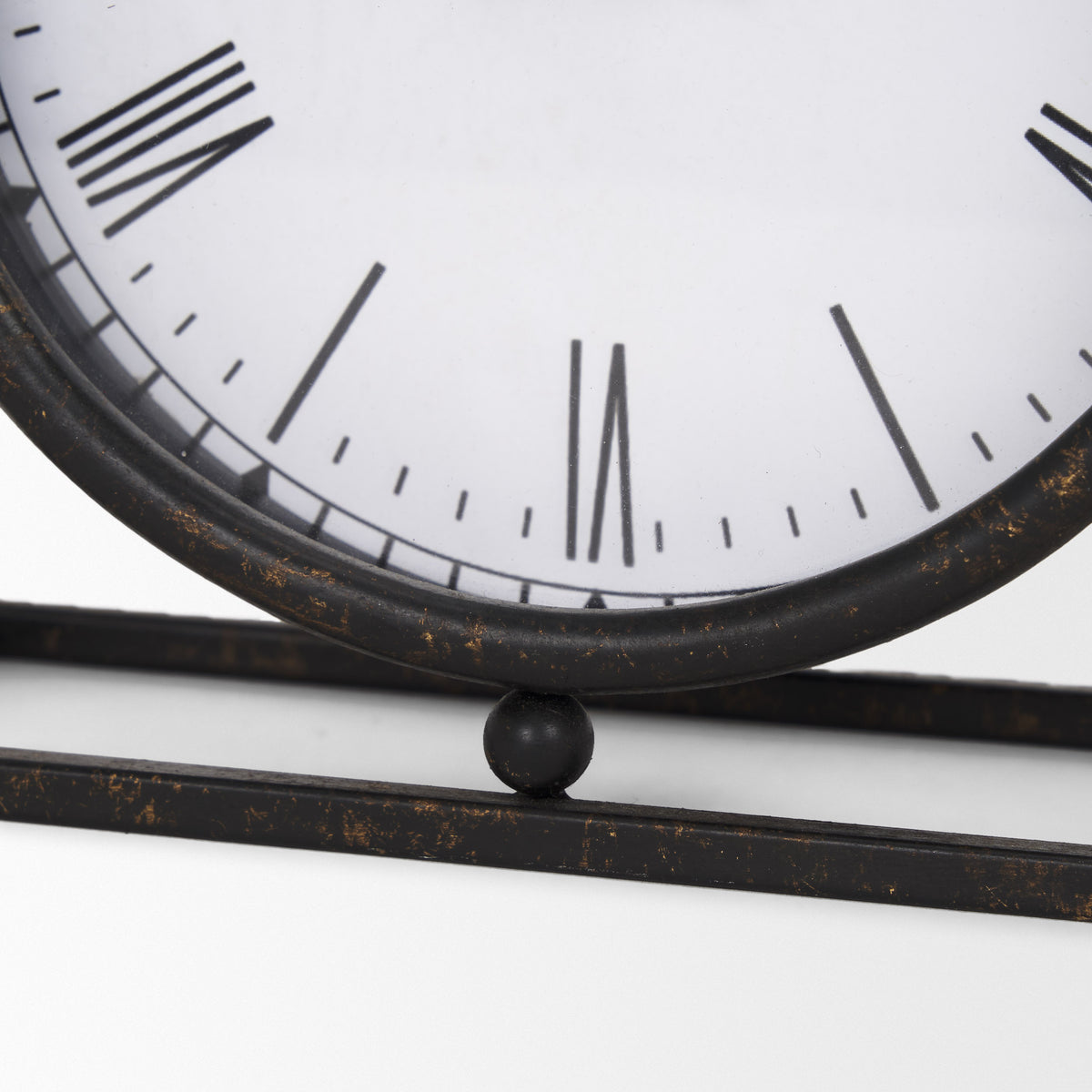 Raisa Black/Gold Metal Table Clock - Ornate Home