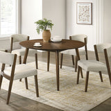Raissa Walnut Round Dining Table - Ornate Home