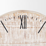 Raja Matte Black Metal with Wood Table Clock - Ornate Home
