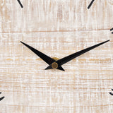 Raja Matte Black Metal with Wood Table Clock - Ornate Home