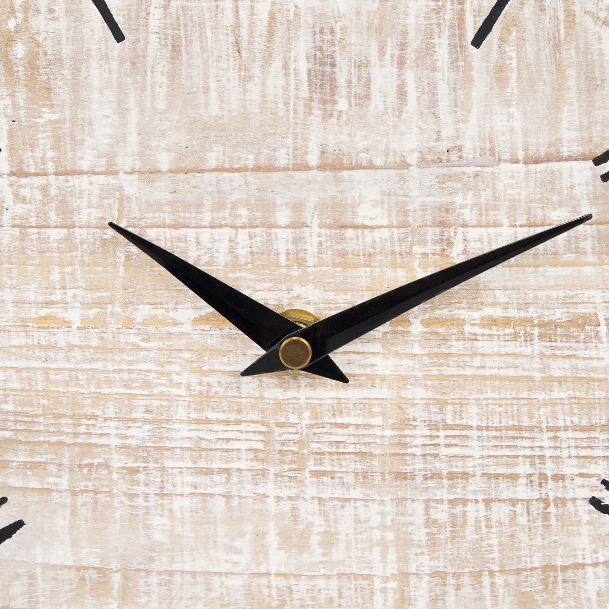 Raja Matte Black Metal with Wood Table Clock - Ornate Home