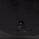 Raja Matte Black Metal with Wood Table Clock - Ornate Home