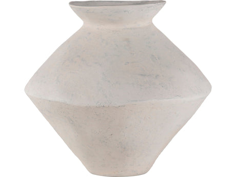 Raja White Medium Decorative Vessel - Ornate Home