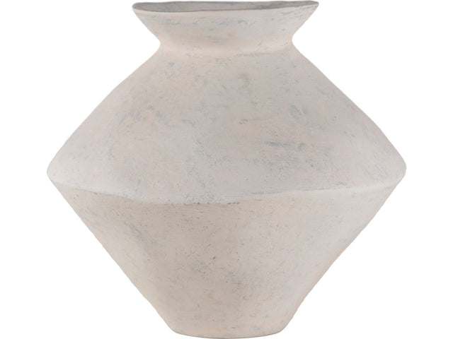 Raja White Medium Decorative Vessel - Ornate Home