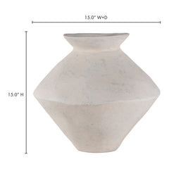 Raja White Medium Decorative Vessel - Ornate Home