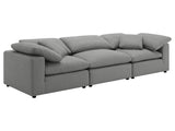 Raleigh Grey 3-piece Modular Cloud Sectional Sofa - Ornate Home