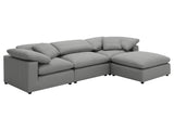 Raleigh Grey Boucle Modular Cloud Sectional 4-piece - Ornate Home