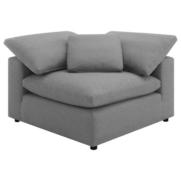 Raleigh Grey Boucle Modular Cloud Sectional 6-piece incl. Ottoman - Ornate Home