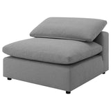 Raleigh Grey Boucle Modular Cloud Sectional 6-piece incl. Ottoman - Ornate Home