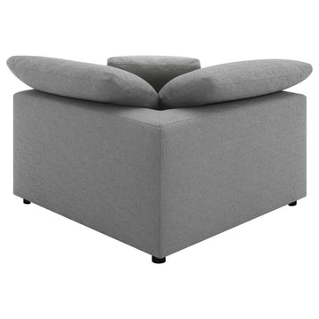 Raleigh Grey Boucle Modular Cloud Sectional 6-piece incl. Ottoman - Ornate Home