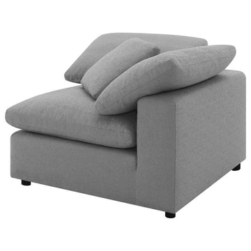 Raleigh Grey Boucle Modular Cloud Sectional 6-piece incl. Ottoman - Ornate Home