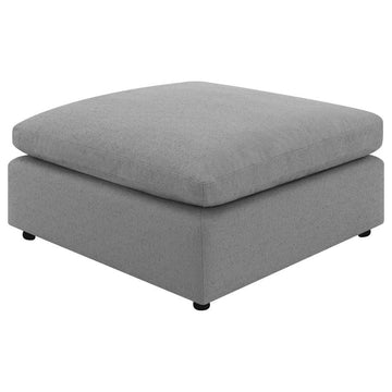 Raleigh Grey Boucle Modular Cloud Sectional 6-piece incl. Ottoman - Ornate Home