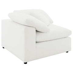 Raleigh Ivory Boucle Modular Cloud Sectional 6-piece incl. Ottoman - Ornate Home