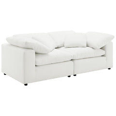 Raleigh Ivory Boucle Modular Cloud Sectional Sofa Units - Create your own Style - Ornate Home