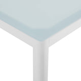 Raleigh White 59" Outdoor Patio Aluminum Dining Table - Ornate Home