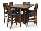 Ralene Medium Brown Counter Height Dining Room Set / 7pc (Online Special Price) - Ornate Home