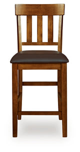 Ralene Medium Brown Counter Height Dining Table and 4 Barstools - Ornate Home