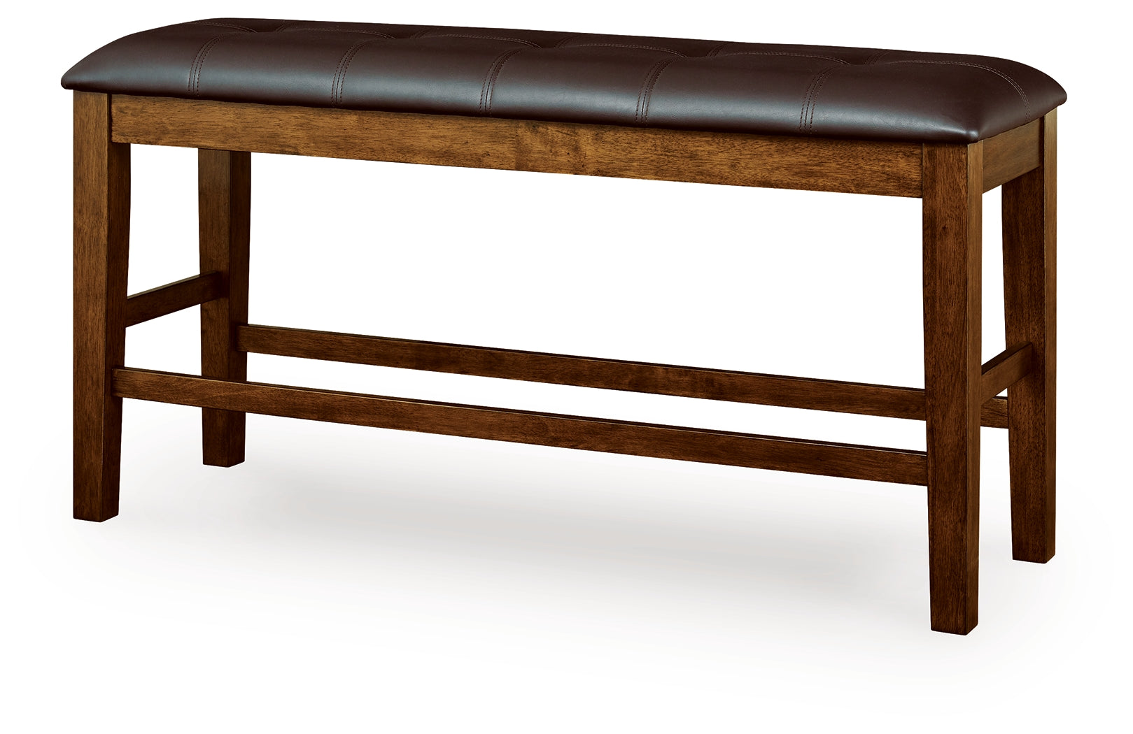 Ralene Medium Brown DBL Counter UPH Bench (1/CN) - Ornate Home