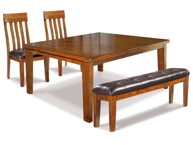 Ralene Medium Brown Dining Table and 2 Chairs and Bench - Ornate Home