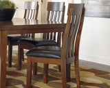Ralene Medium Brown Dining Table and 6 Chairs and Bench - Ornate Home