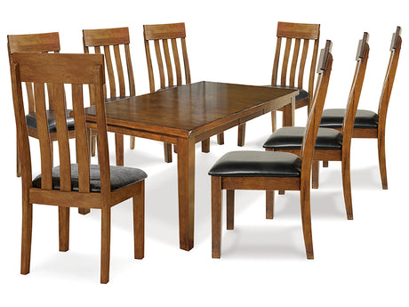 Ralene Medium Brown Dining Table and 8 Chairs - Ornate Home