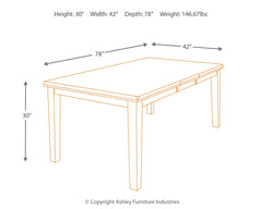 Ralene Medium Brown Dining Table w/ Butterfly Extension - Ornate Home
