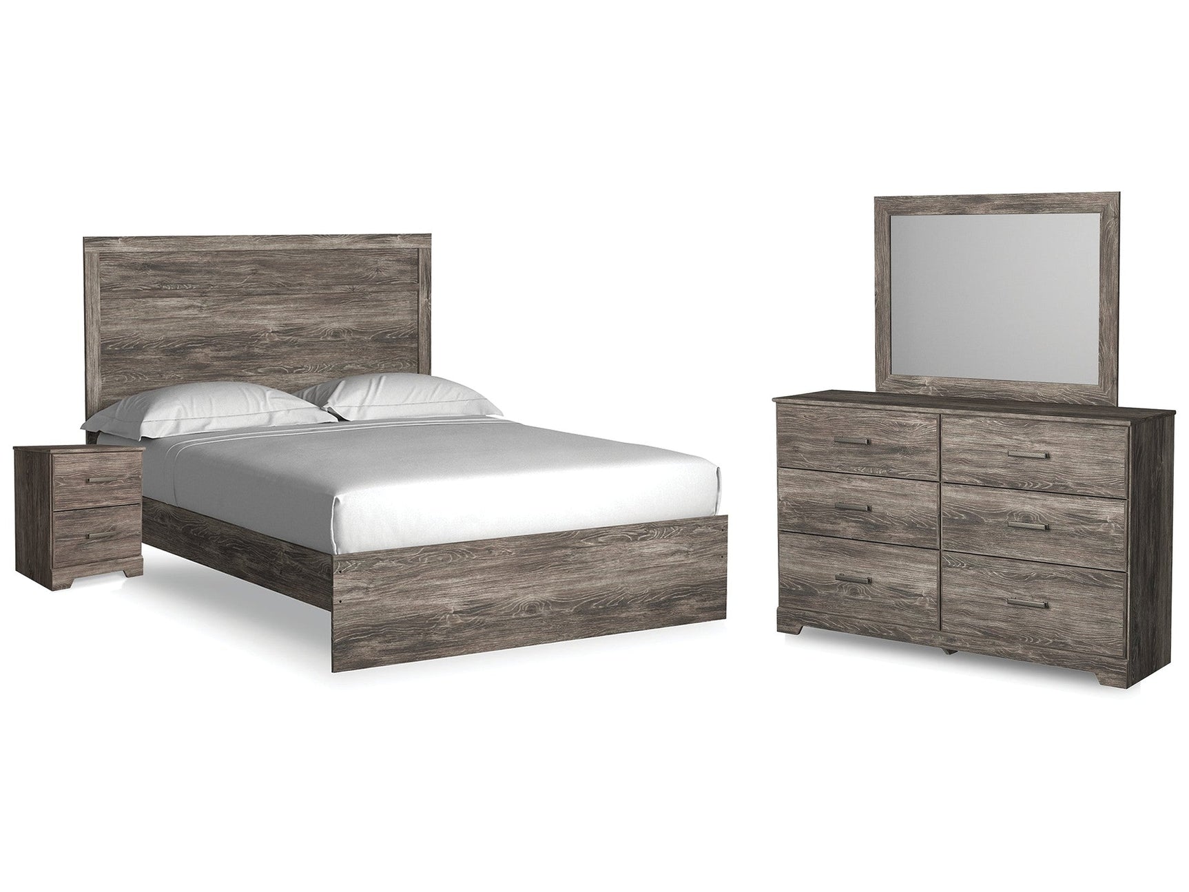 Ralinksi Gray Queen Panel Bed & Dresser & Mirror & & Nightstand (Online Special Price) - Ornate Home