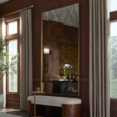 Rally Brass Oversized Antiqued Mirror - Ornate Home