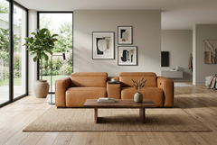 Rally Pro Caramel 3-Piece Dual Power Reclining Sofa with Console & Immersive Sound System - Ornate Home